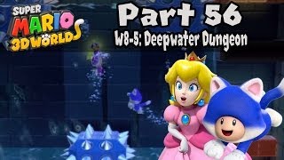 Super Mario 3D World - Part 56: World 8-5 "Deepwater Dungeon" 100% Walkthrough!