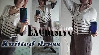 Вязаное платье  в стиле "Oversize" / Оригинальная модель без швов и заморочек.
