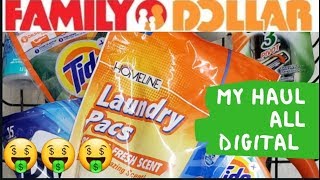 11 items for $12? My Haul? ALL DIGITAL? Couponing This week at Family Dollar $5off$25?