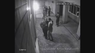Кавказский парень в уличной драке отправил двух гопников в глубокий нокаут