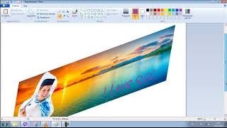 Как  вставить две и более картинок в программе Paint