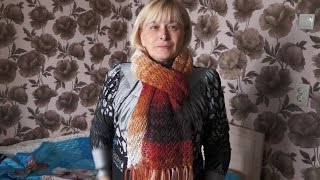 Вяжем теплый шарф из меланжевой пряжи Angora Gold