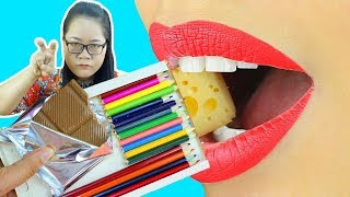 KHI HỌC SINH BÁ ĐẠO ĂN VỤNG TRONG LỚP HỌC ! Funny School Pranks