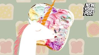 This colorful 'unicorn toast' is a rainbow for your palate