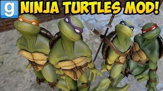 Garry's Mod "TEENAGE MUTANT NINJA TURTLES MOD" (NINJA TURTLES MOD, RAGDOLLS) (Gmod Ninja Turtles)