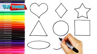 Learn Shapes for Kids (Fun and Easy!) | How to Draw Shapes for Children
