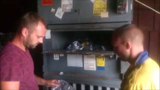 Прессуем пэт на гидравлическом прессе 32 тонны