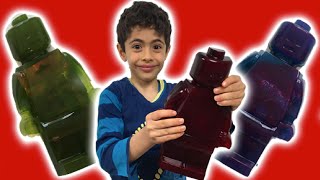 WORLD'S LARGEST GUMMY LEGO MAN - DIY Tutorial - Make Your Own At Home!