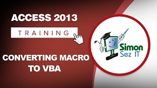 How to Convert a Macro to VBA and the VBA Editor in Microsoft Access 2013