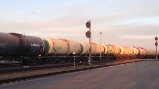 Тепловоз 2ТЭ116 с наливным поездом