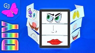 DIY Весёлый фоторобот из бумаги ❀ Движущиеся поделки своими руками