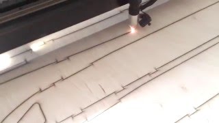 Резка модели самолета на лазере JCC 1610 www.lazerov.net