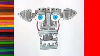 How to draw Endoskeleton, FNAF, Как нарисовать Эндоскелетона