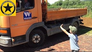 BRUDER TOYS with real TRUCK in Jack's bworld Construction