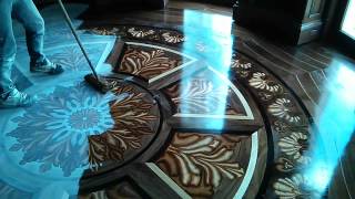 Tahari Library custom 3D wood flooring inlay design (UPDATED VERSION: https://youtu.be/aQdbQISOBc0)