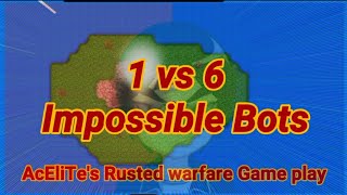 Rusted Warfare 1 Vs 6 Impossible Bots
