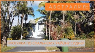 АВСТРАЛИЯ. СПАЛЬНЫЙ РАЙОН СИДНЕЯ. ПРОГУЛКА. ДЕРЕВЯННЫЕ СТОЛБЫ.