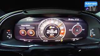 2017 Audi R8 V10 PLUS (610hp) - 0-290 km/h acceleration (60FPS)