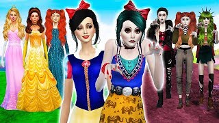 Disney Princesses as ZOMBIES Challenge!???‍♀️ in The Sims 4 Create a Sim!