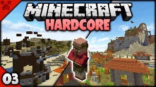 A FIERY Start! Settling In A VILLAGE! | Minecraft HARDCORE Survival Let's Play | Episode 3