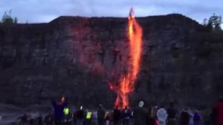 A Waterfall of Fire from A Night At the Quarry