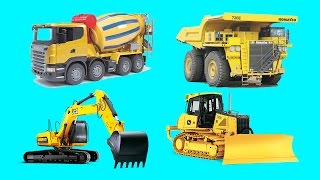 Строительные машины - Экскаватор Погрузчик Грейдер Грузовик - Развивающий Мультик про спецтехнику