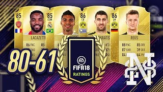 FIFA 18 PLAYER RATINGS FROM 80 to 61 - OMG 86 REUS!!! - FIFA 18 Ultimate Team #FIFA18Ratings