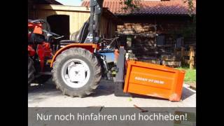 Kippmulde mit Schnellkuppeldreieck