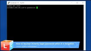 How to recover XClarity login password when it is forgotten