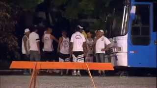 Torcida Jovem do Santos vs Gaviões da Fiel na Anchieta