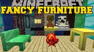 Minecraft: FANCY FURNITURE (TABLES, CHAIRS, CHIMNEYS, & COOL BLOCKS!) Mod Showcase