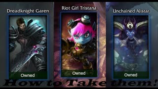 How to take free the skin of Tristana Alistar and Garen