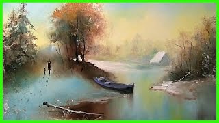 Зимний пейзаж маслом. Урок рисования для взрослых с нуля +79857776200