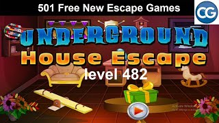 [Walkthrough] 501 Free New Escape Games level 482 - Underground house escape - Complete Game