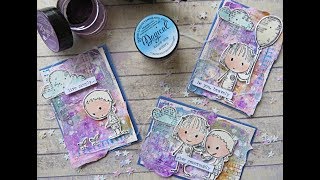 ATC with geli printing technique and Lindy's Gang products
