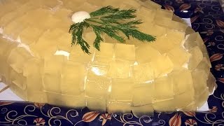 Салат Хрустальный с курицей (мясом). Салат слоеный с курицей. Праздничный салат рецепт.