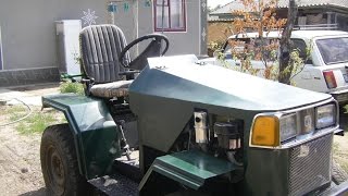 тюнингованный самодельный минитрактор 4x4
