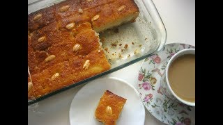 Арабские сладости  БАСБУСА СО СЛИВКАМИ