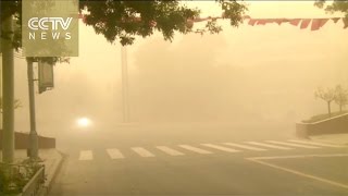 Watch: Strong sandstorm lashes southern region of Xinjiang, China