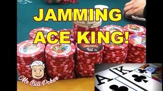 Mr Bill Poker Vlog 75 - Jamming Ace King!!