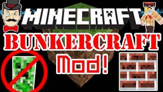 Minecraft Mods - BUNKERCRAFT Mod! Indestructible Explosion Proof House, Sandbags & Glass!