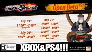 Naruto to Boruto Shinobi Striker Open Beta Dates and Times! PS4 and XBOX One!