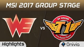 WE vs SKT Highlights MSI 2017 Group Stage Team WE vs SK Telecom T1 by Onivia