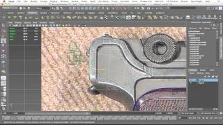 Modelling a Luger P08 using Subdivision Surfaces in Maya - Day1 - Pt2