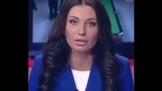 Красивый прикол телеведущей в прямом эфире.
