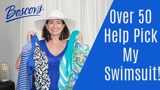 Boscovs Swimsuit Haul & Try On Over 50 help pick my swimsuit!