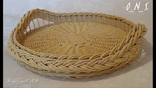Поднос из газетных трубочек. Мастер-класс.