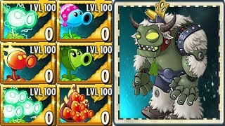 All Pea Plants LEVEL 100 Power-Up! in Plants vs Zombies 2