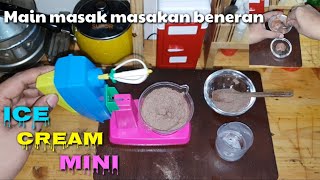Tiny cooking "ICE CREAM MINI" || masak masakan beneran "ES KRIM MINI"