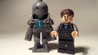 Custom Lego Iron Man Mark 1 Armour & Tony Stark lab MOC preview